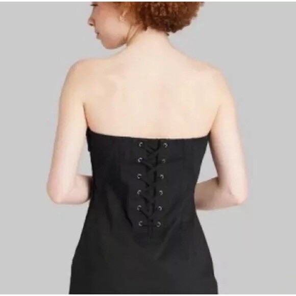 Wild Fable Women's Twill Tube Bodycon Dress Black Size Medium - Picture 5 of 13